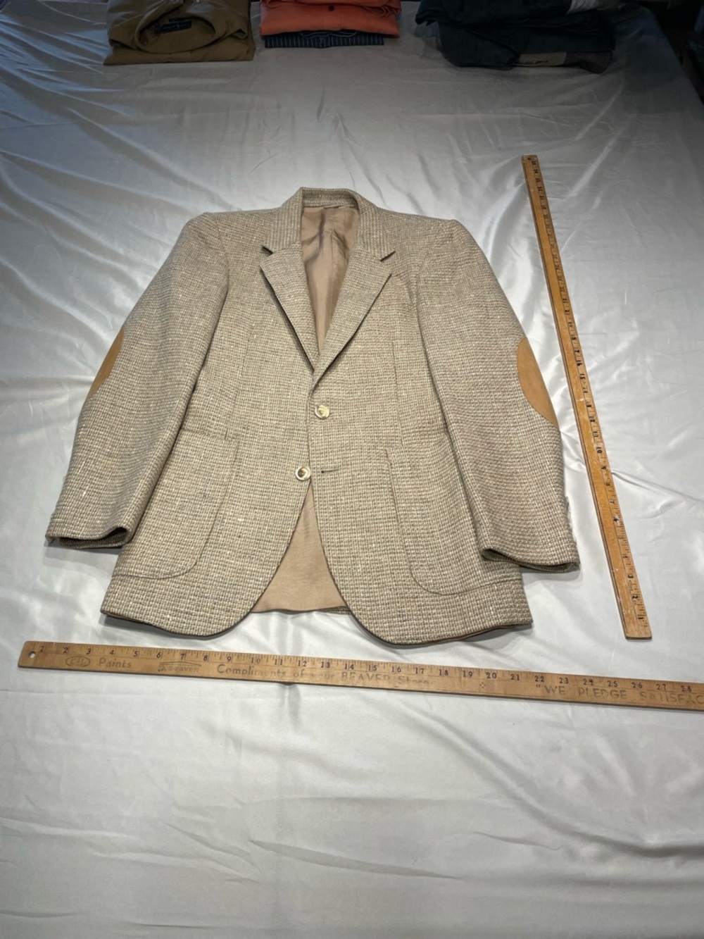 Nino Cerruti Tweed Sport Coat with Tan Elbow Patches
